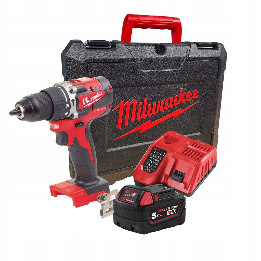 Milwaukee M18 Brushless Combi Drill 18V 5ah battery carry case –  O'Tooles Tools