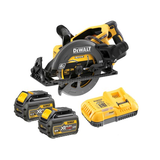 DEWALT 54V XR FLEXVOLT 190mm High Torque Circular Saw 2 X 6Ah