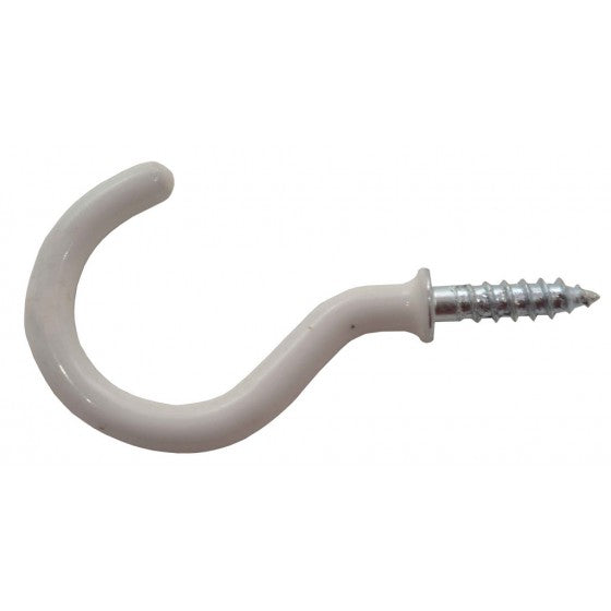 Blue Hawk 0.87-in White Steel Cup Hook (40-Pack) in the Hooks department at