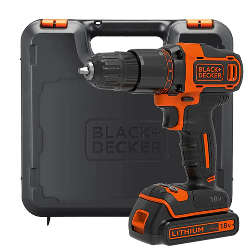 Black+Decker 18V 2 Gear Hammer Drill +  Case