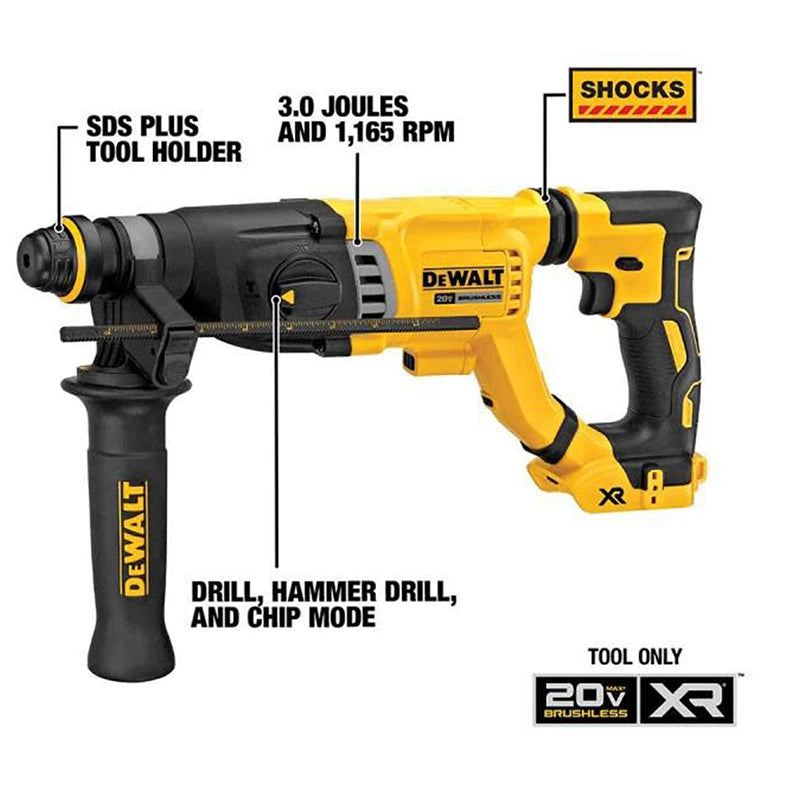 18v Brushless SDS Hammer Drill 3 Mode - Bare Unit