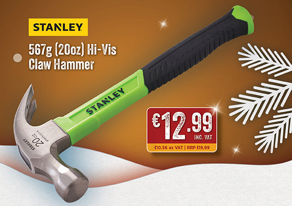 STANLEY Fibreglass Hi-Vis 20oz Claw Hammer