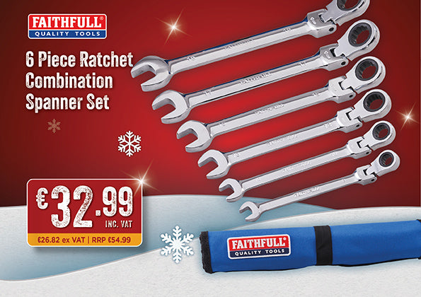 Flexi Head Ratchet Spanner Set - 6 Piece