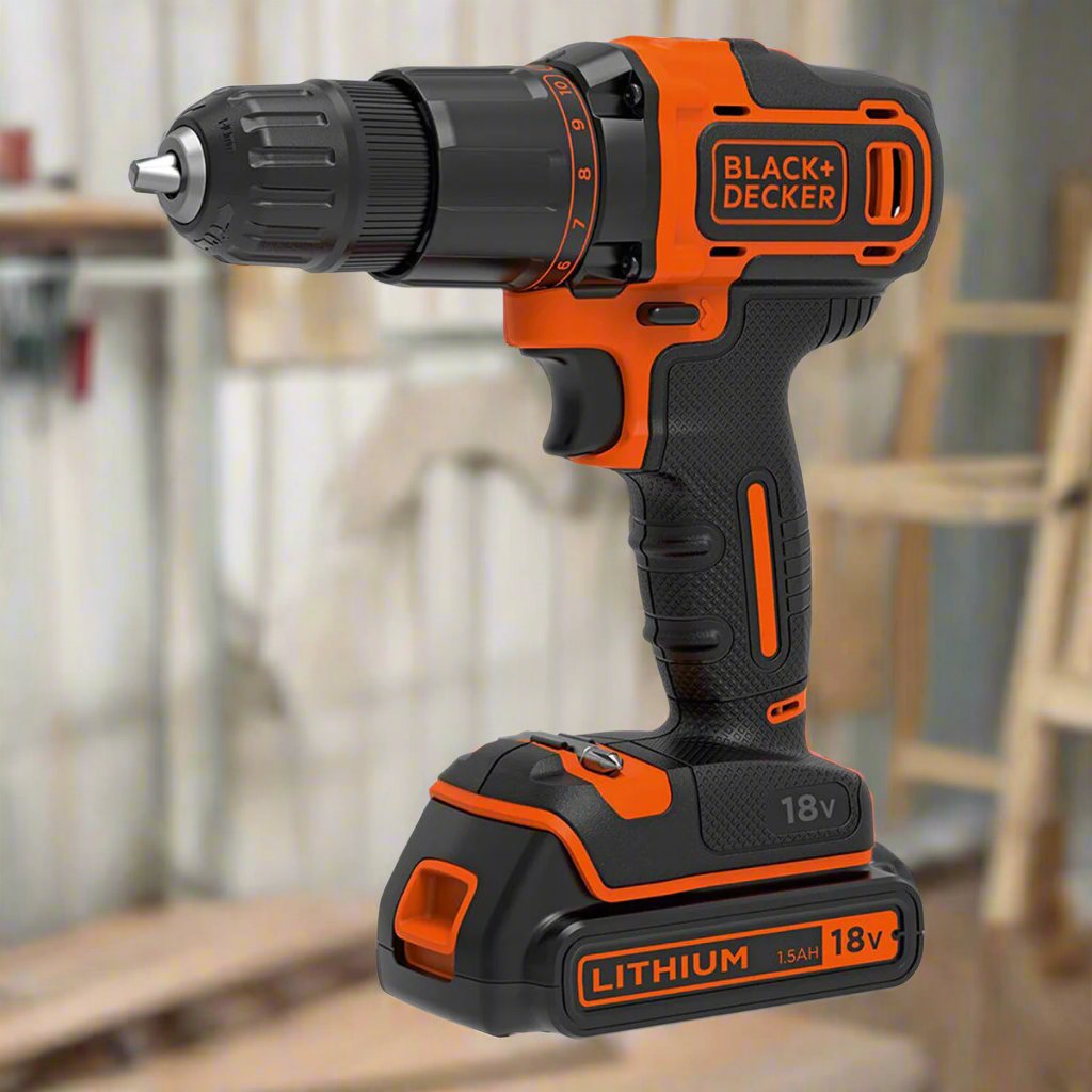 Black+Decker 18V 2 Gear Hammer Drill +  Case